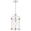 Yorktown 1 Light Pendant Polished Nickel Finish Clear Glass