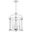 Yorktown 4 Light Pendant Polished Nickel Finish Clear Glass