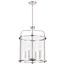 Yorktown 4 Light Pendant Polished Nickel Finish Clear Glass
