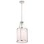 Easton 1 Light Pendant Polished Nickel Finish White Linen Shade