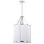 Easton 3 Light Pendant Polished Nickel Finish White Linen Shade