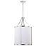 Easton 3 Light Pendant Polished Nickel Finish White Linen Shade