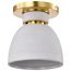 Collins 8 Inch Flush Mount Ceramic w/ Gold Accents