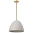 Collins 14 Inch Pendant Ceramic w/ Gold Accents