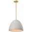 Collins 14 Inch Pendant Ceramic w/ Gold Accents