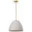 Collins 14 Inch Pendant Ceramic w/ Gold Accents