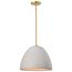 Collins 14 Inch Pendant Ceramic w/ Gold Accents