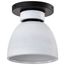 Collins 8 Inch Flush Mount Ceramic w/ Silver Accents