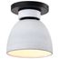 Collins 8 Inch Flush Mount Ceramic w/ Silver Accents
