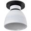 Collins 8 Inch Flush Mount Ceramic w/ Silver Accents