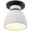 Collins 8 Inch Flush Mount Ceramic w/ Silver Accents
