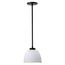 Collins 8 Inch Mini Pendant Ceramic w/ Silver Accents