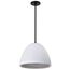 Collins 14 Inch Pendant Ceramic w/ Silver Accents