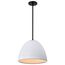 Collins 14 Inch Pendant Ceramic w/ Silver Accents