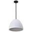 Collins 14 Inch Pendant Ceramic w/ Silver Accents