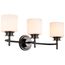 Warren 3 Light Vanity Gun Metal w/ Satin White Glass
