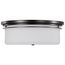 Warren 15 Inch Flush Mount Gun Metal w/ Satin White Glass