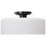 Warren 13 Inch Semi Flush Mount Gun Metal w/ Satin White Glass