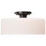 Warren 13 Inch Semi Flush Mount Gun Metal w/ Satin White Glass