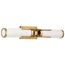 Roselle 2 Light Vanity Natural Brass w/ White Glass