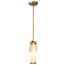 Roselle Mini Pendant Natural Brass w/ White Glass