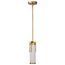 Roselle Mini Pendant Natural Brass w/ White Glass