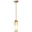 Roselle Mini Pendant Natural Brass w/ White Glass