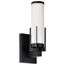 Roselle 1 Light Vanity Matte Black w/ White Glass
