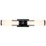 Roselle 2 Light Vanity Matte Black w/ White Glass