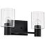 Clarksville 2 Light Vanity Matte Black w/ Clear Glass