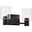 Clarksville 2 Light Vanity Matte Black w/ Clear Glass