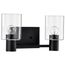 Clarksville 2 Light Vanity Matte Black w/ Clear Glass