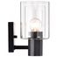 Clarksville 3 Light Vanity Matte Black w/ Clear Glass