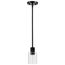 Clarksville 5 Inch Mini Pendant Matte Black w/ Clear Glass
