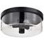 Clarksville 15 Inch Flush Mount Matte Black w/ Clear Glass