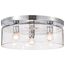 Marlowe 15 Inch Flush Mount Polished Nickel w/ Clear Glass