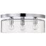 Marlowe 15 Inch Flush Mount Polished Nickel w/ Clear Glass