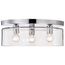 Marlowe 15 Inch Flush Mount Polished Nickel w/ Clear Glass