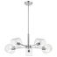 Marlowe 28 Inch 5 Light Chandelier Polished Nickel w/ Clear Glass