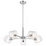 Marlowe 28 Inch 5 Light Chandelier Polished Nickel w/ Clear Glass