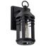 Wilton 1 Light Small Wall Lantern Matte Black w/ Clear Seeded Glass