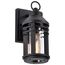 Wilton 1 Light Small Wall Lantern Matte Black w/ Clear Seeded Glass
