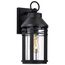 Wilton 1 Light Medium Wall Lantern Matte Black w/ Clear Seeded Glass