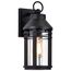 Wilton 1 Light Medium Wall Lantern Matte Black w/ Clear Seeded Glass