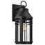 Wilton 1 Light Large Wall Lantern Matte Black w/ Clear Seeded Glass