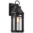 Wilton 1 Light Large Wall Lantern Matte Black w/ Clear Seeded Glass
