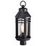 Wilton 1 Light Post Top Matte Black w/ Clear Seeded Glass