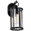 Broadstone 1 Light Small Wall Lantern Matte Black w/ Clear Seeded Glass