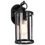 Broadstone 1 Light Small Wall Lantern Matte Black w/ Clear Seeded Glass