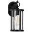 Broadstone 1 Light Small Wall Lantern Matte Black w/ Clear Seeded Glass